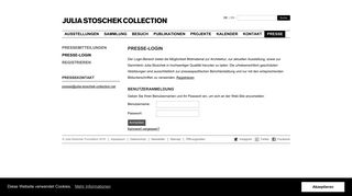 
                            8. Presse-Login - Julia Stoschek Collection