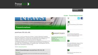 
                            11. PresseDesk Deutschland - Pressefach von promYcom LTD. & Co. KG