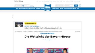 
                            9. Pressekonferenz: Die Weltsicht der Bayern-Bosse - NWZonline