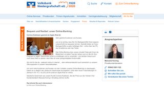 
                            9. Pressemitteilung Online-Banking - Volksbank Niedergrafschaft eG