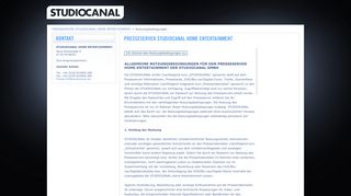 
                            1. Presseserver STUDIOCANAL Home Entertainment