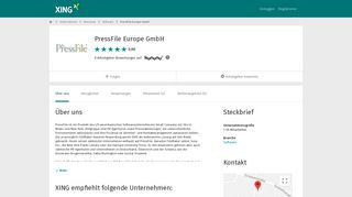 
                            7. PressFile Europe GmbH als Arbeitgeber | XING Unternehmen