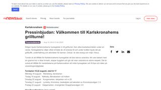 
                            13. Pressinbjudan: Välkommen till Karlskronahems grillturné! - Mynewsdesk