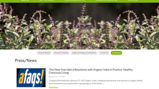 
                            8. Press/News - Organic India