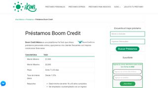 
                            7. Préstamos Boom Credit » iKiwi.com.mx