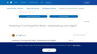 
                            12. Prestashop 1.5 mit Paypal Plus Modul - Gastbestell... - PayPal ...