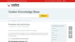 
                            4. Prestashop Auto Log Out Issue – Knowledge Base
