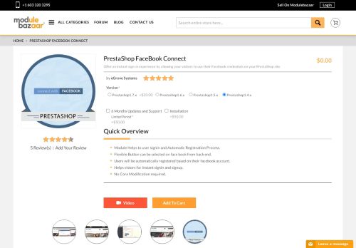 
                            6. Prestashop Facebook Connect Module | Facebook Signin | Free