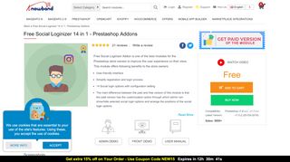 
                            11. Prestashop Free Social Login using Facebook, Twitter, Google+ ...