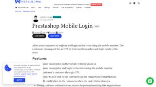 
                            13. Prestashop Mobile Login | OTP Sign in - Webkul Software