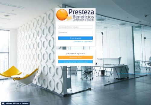 
                            8. Presteza Beneficios / Mi portal / Log in