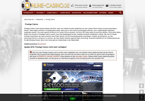 
                            10. Prestige Casino - Online-Casino.de