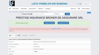 
                            5. PRESTIGE INSURANCE BROKER DE ASIGURARE SRL din Sectorul ...