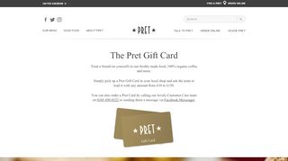 
                            5. Pret Card | Pret A Manger UK