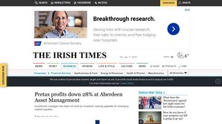 
                            12. Pretax profits down 28% at Aberdeen Asset Management
