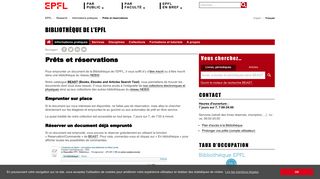 
                            10. Prêts et réservations - Bibliothèque de l'EPFL