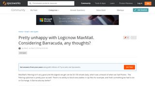 
                            10. Pretty unhappy with Logicnow MaxMail. Considering ...