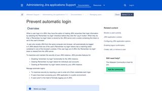 
                            9. Prevent automatic login - Atlassian Documentation