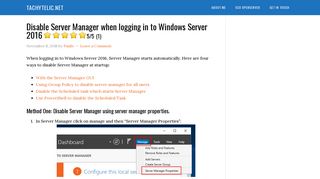 
                            9. Prevent Server Manager starting at logon to Windows Server 2016