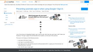 
                            7. Preventing automatic sign-in when using Google+ Sign-In - Stack ...