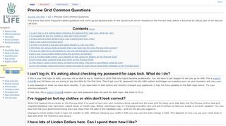 
                            2. Preview Grid Common Questions - Second Life Wiki