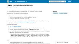 
                            11. Preview Your Ad in Campaign Manager | Marketing ... - LinkedIn