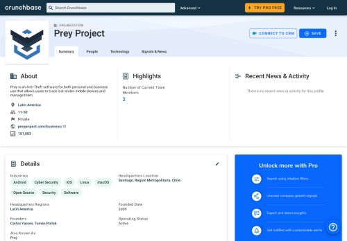 
                            8. Prey Project | Crunchbase