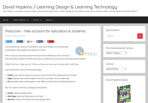 
                            13. Prezi.com – free account for educators & students – ...