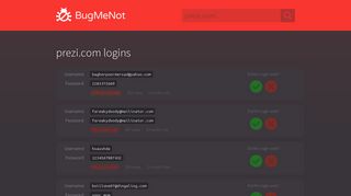 
                            10. prezi.com logins - BugMeNot