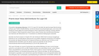 
                            6. Prianto neuer Value Add Distributor für Login VSI - Prianto GmbH ...