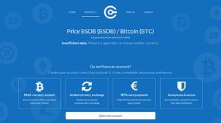 
                            2. Price BSDB / BTC | BSDB / Bitcoin | Price chart - Cryptonator