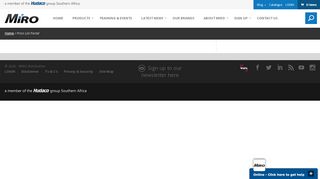 
                            2. Price List Portal - Miro.co.za