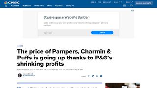 
                            12. Price of Pampers, Charmin & Puffs is going up as P&G's profit falls