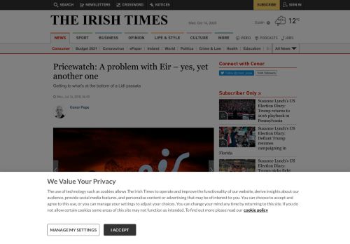 
                            9. Pricewatch: A problem with Eir – yes, yet another one - The Irish Times