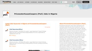 
                            9. PricewaterhouseCoopers (PwC) Jobs and Vacancies in ... - MyJobMag