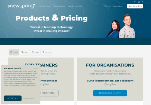 
                            9. Pricing - aNewSpring