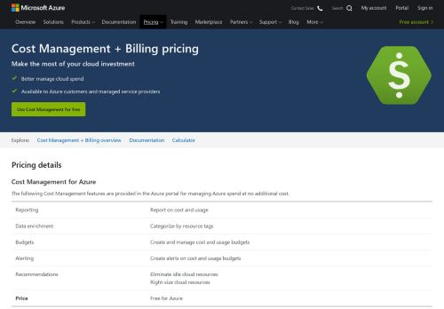 
                            6. Pricing – Azure Cost Management | Microsoft Azure