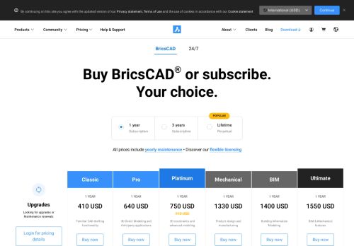 
                            5. Pricing - Bricsys