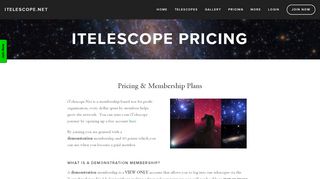 
                            5. Pricing — iTelescope.Net