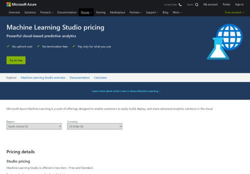 
                            10. Pricing - Machine Learning | Microsoft Azure