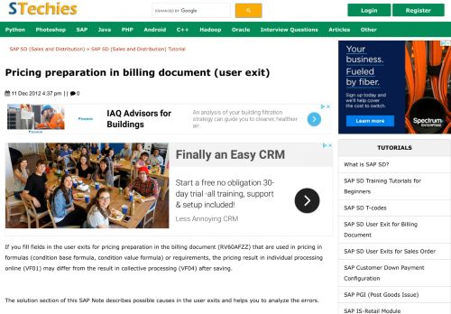 
                            10. Pricing preparation in billing document (user exit) in SAP SD - STechies