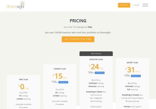 
                            9. Pricing | Sharesight