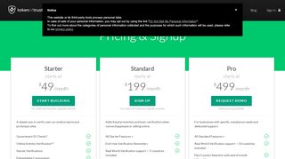 
                            4. Pricing & Signup – Token of Trust