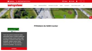 
                            7. Přihlášení do NAM tracker • Onisystem.cz