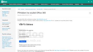 
                            8. Přihlášení ke službě Office 365 (uzivatel.email.office365-mail ... - VŠB