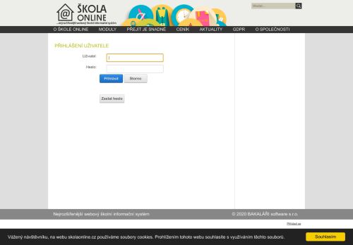 
                            1. Přihlášení uživatele - Škola OnLine