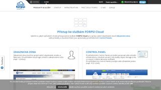 
                            8. Přihlášení zákazníka - Forpsi Cloud