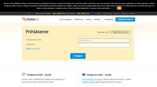 
                            3. Prihlásenie | Humanet