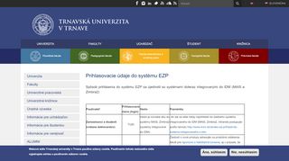 
                            10. Prihlasovacie údaje do systému EZP | Universitas Tyrnaviensis ...