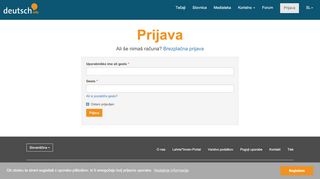 
                            3. Prijava - deutsch.info